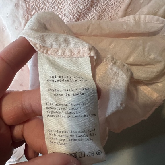 Odd Molly light pink polka dot peplum blouse - Picture 3 of 3